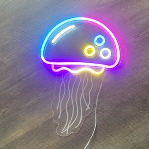Neon Jellyfish Wall Light